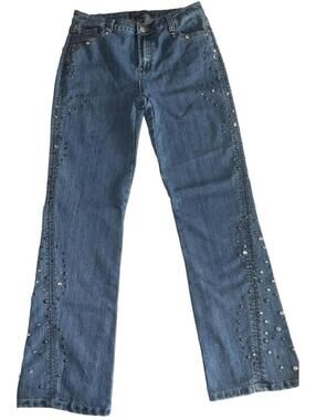 Woman's Vintage -Baccini- Studded-Flare Jeans, Size 6